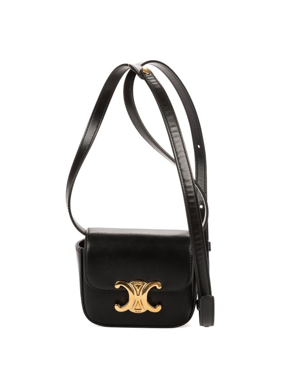 Celine Mini Claude Black Smooth Calfskin Shoulder Bag